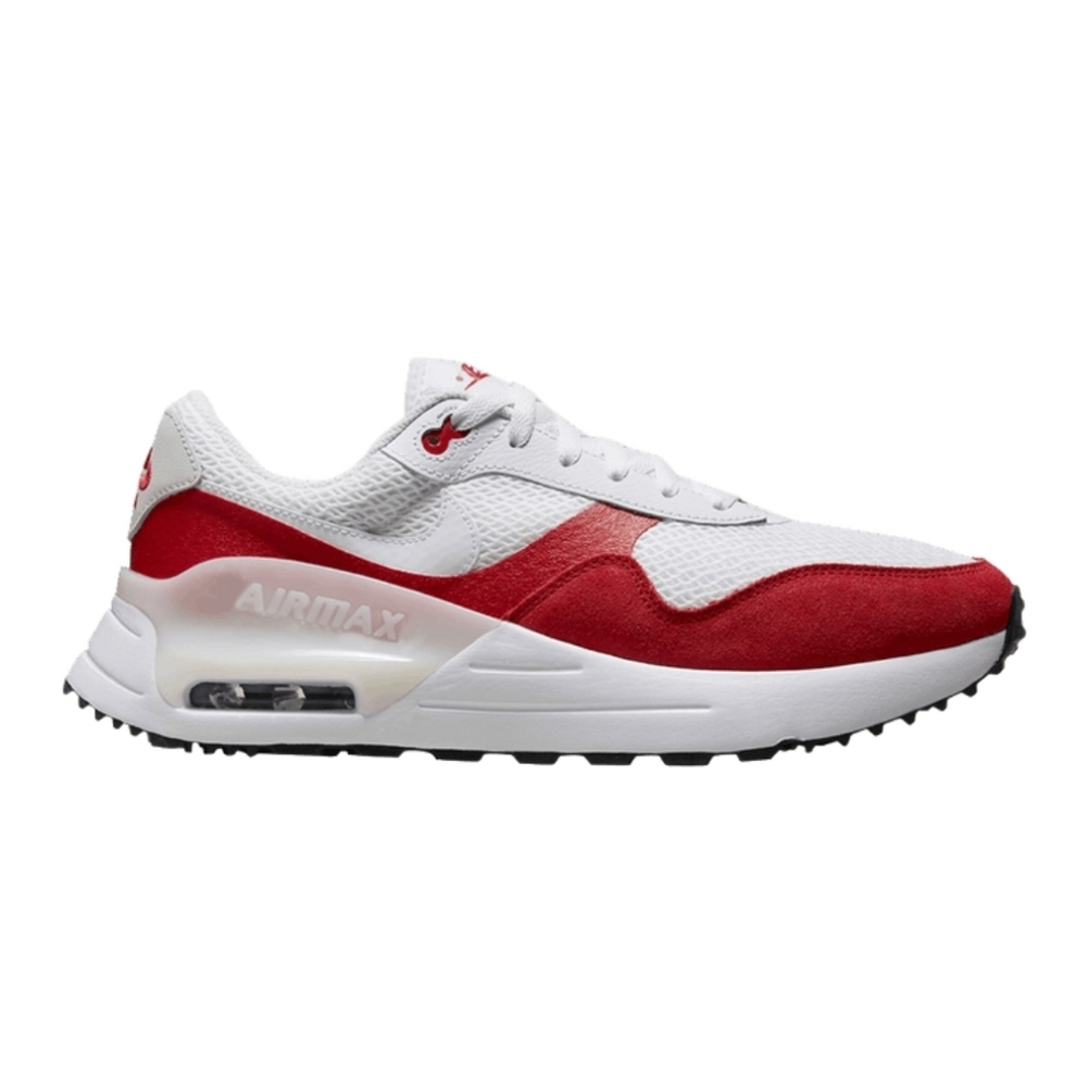 Brand New Nike Air Max System'white University Red' Men's 8.5 Sku Dm9537 104